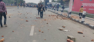 विराटनगरमा प्रदर्शनकारी र प्रहरीबीच झडप