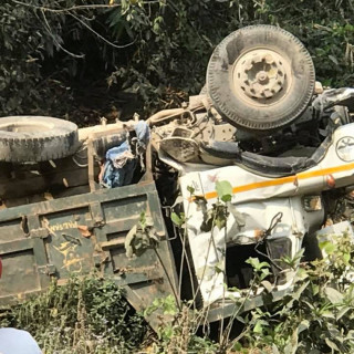 धादिङमा ट्रिपर दुर्घटना हुँदा चालकको मृत्यु