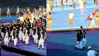 एसियाली खेलकुदको भब्य उद्घाटन