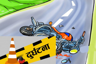 चन्दनपुरमा  मोटरसाइकल दुर्घटना हुँदा शिक्षक बजगाईँको मृत्यु