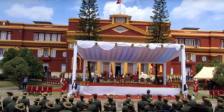 नवनियुक्त प्रधानमन्त्री ओलीको शपथग्रहण  राष्ट्रपति भवन शितल निवासमा हुर्दै