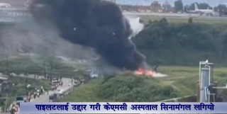 काठमाडौँ देखि पोखरा उडन लागेको जहाज सन्तुलन बिग्रिएर दुर्घटना , जहाजका क्याप्टेन मणि घाइते