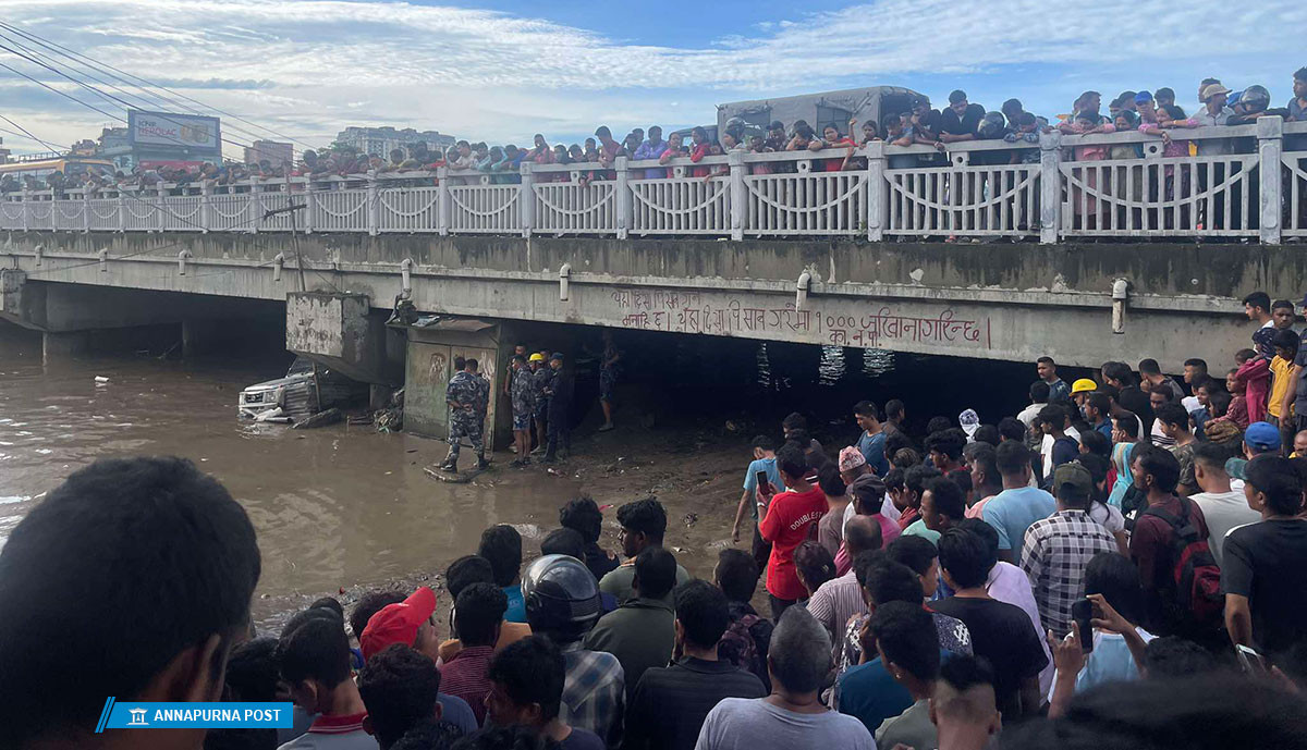 काठमाडौँको बाढीमा परि ४५ बर्षीय रामस्वरुपको मृत्यु 