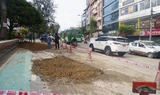 भासिएको सडक मर्मतपछि सवारीसाधन चलन सुरु