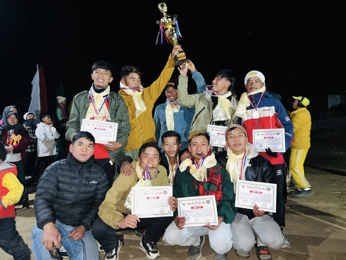 धार्चे भलिबल प्रतियोगितामा जोन युनाइटेड युवा क्लबलाई हराउँदै लाप्राक स्नोबर हाउस बिजयी