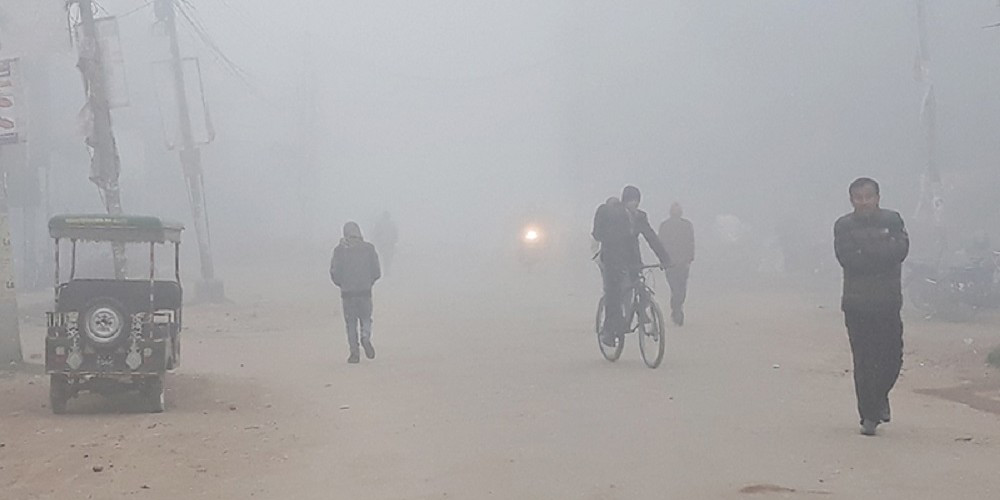 आज काठमाडौँ लगायत स्थानमा चिसो बढेयो, तराईमा हुस्सु र कुहिरो