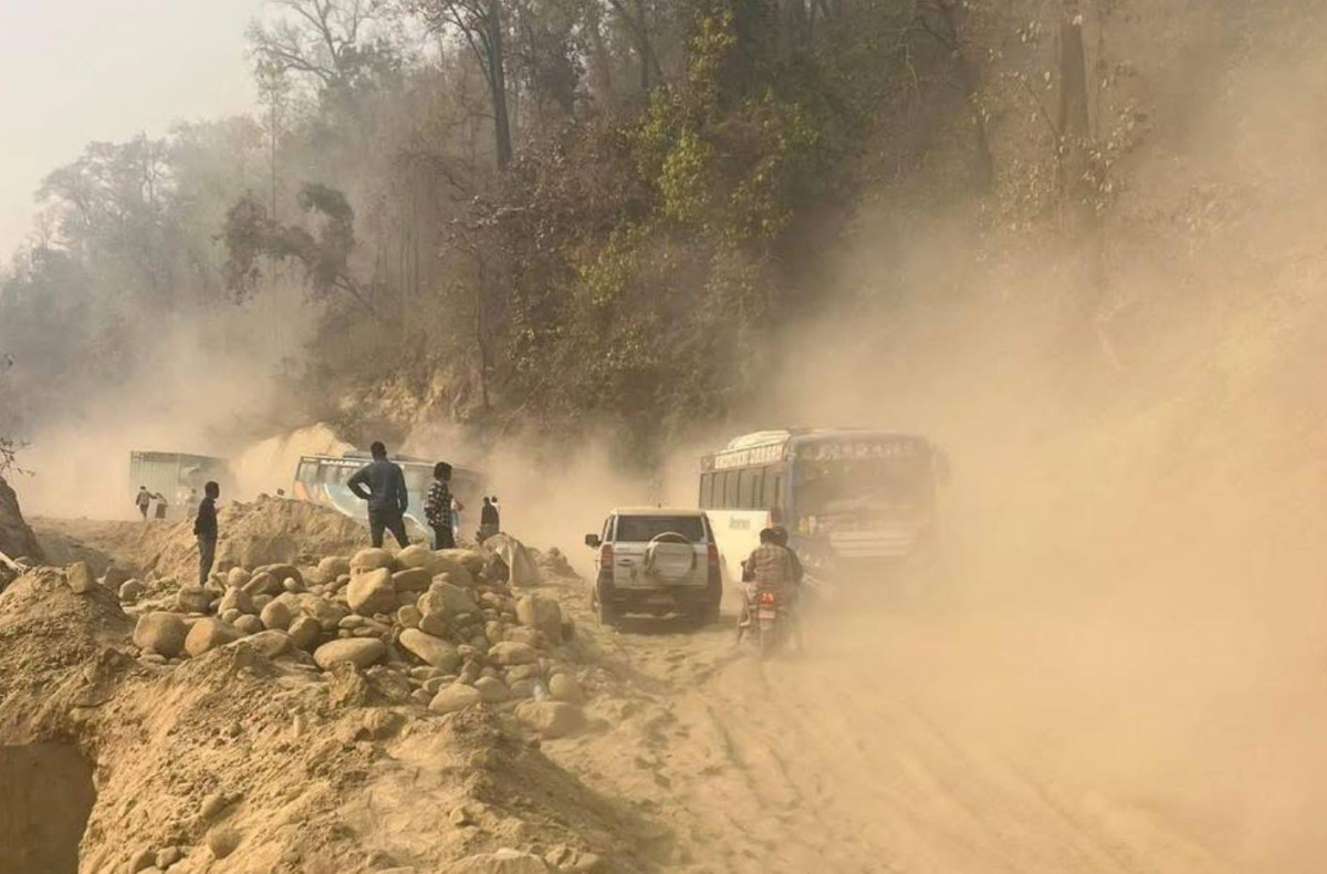 दाउन्ने खण्डमा आजदेखि दैनिक चार घण्टा सवारी आवागमन बन्द हुने