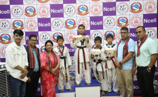 तेक्वान्दोमा आयोजक वडा २६ च्याम्पियन