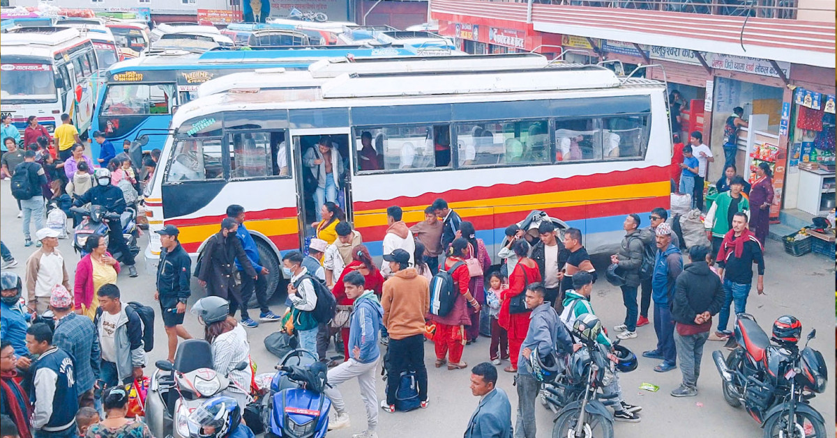  चाडपर्व नजिकिँदै जादाँ काठमाडौँ छोडनेको चाप दिन प्रतिदिन बढ्दै,भाडा वृद्धि नहुने
