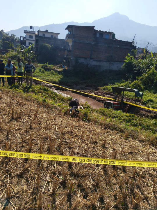 खेत जोत्ने क्रममा ट्याक्टरको ठक्करबाट एक व्यक्तिको मृत्यु