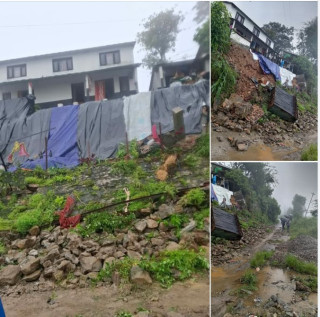 गोरखाको देउरालीमा पहिरोको जोखिम बढ्यो, दुई घर उच्च जोखिममा